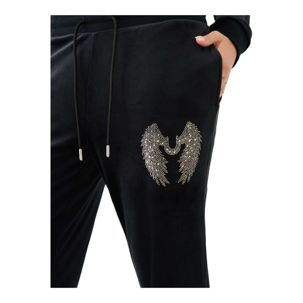 TRUE RELIGION CRYSTAL HS WING VELOUR PANT BLACK SIZE XXL - Picture 3 of 10